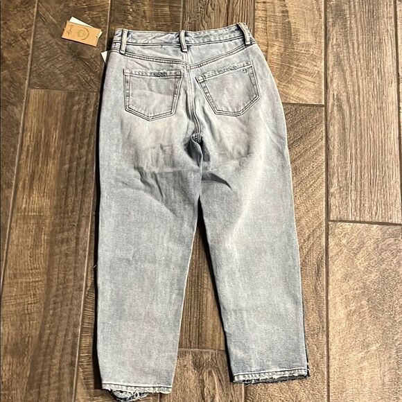 Jessica Simpson Women's Straight Leg Jeans - Light and Dark Blue - Picture 2 of 3